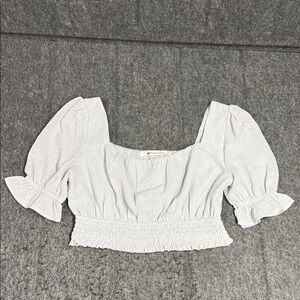 The Impeccable Pig light blue Puff Sleeve Blouse